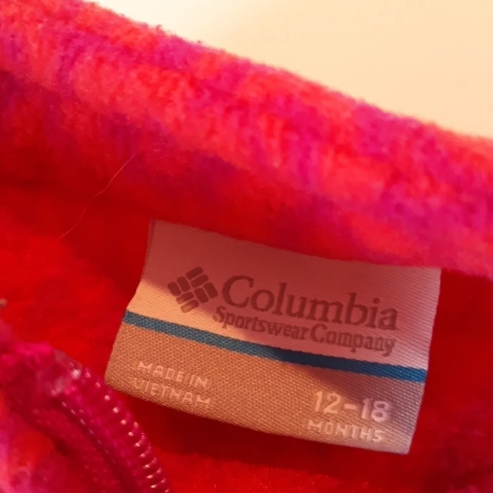 Columbia 12m 18m fleece jacket girls